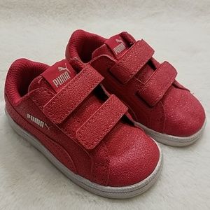 Red Puma toddler girl tennis